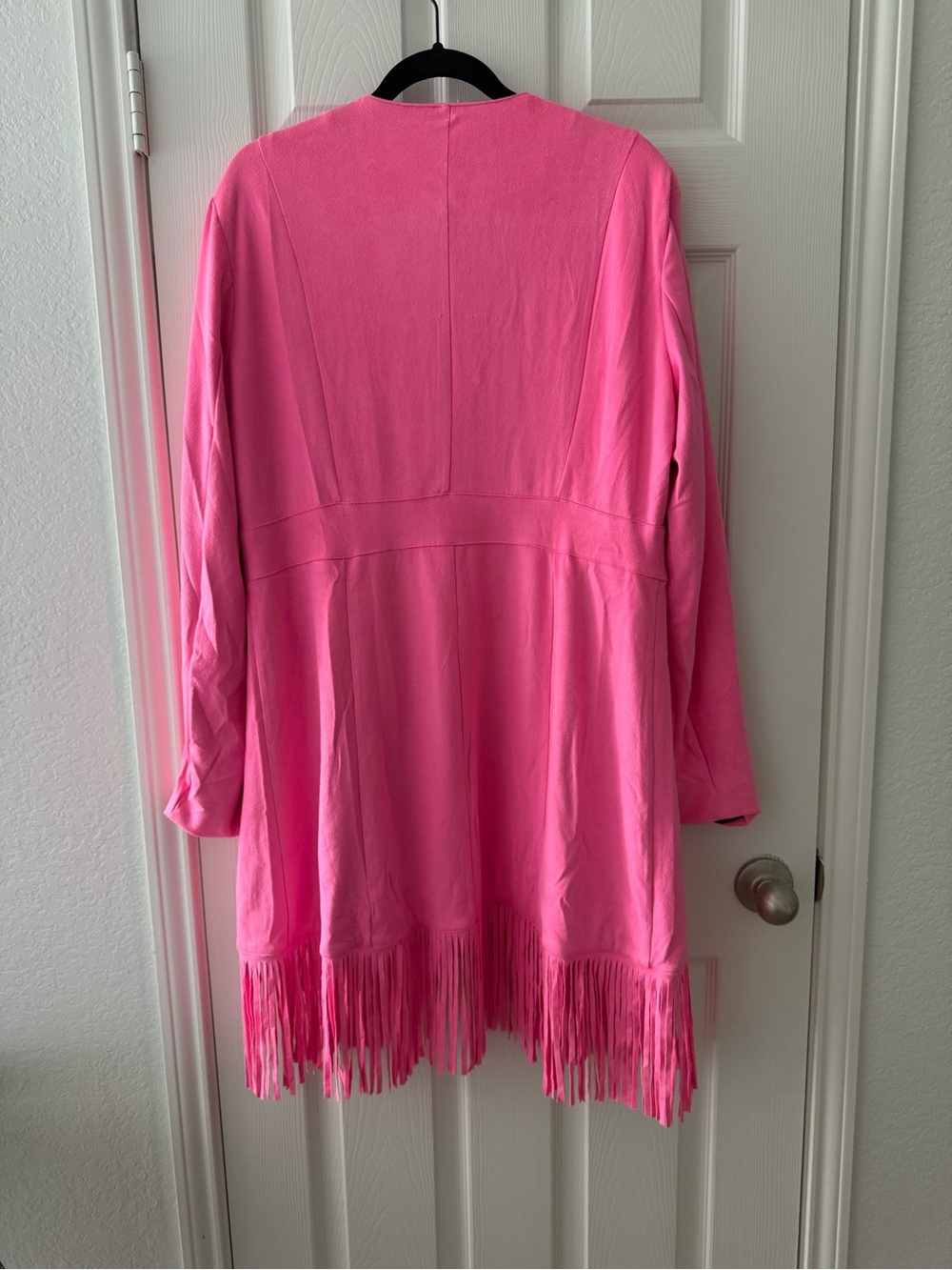 STERLING KREEK HOT PINK JACKET WITH FRINGE NWT SIZE LARGE - Picture 3 of 4